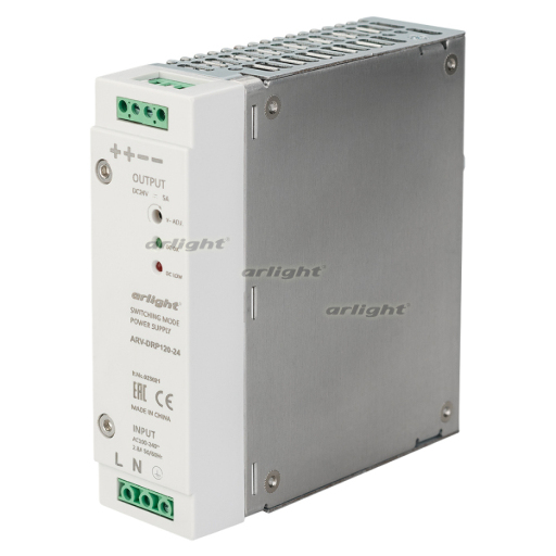 Блок питания Arlight ARV-DRP120-24 (24V, 5A, 120W) IP20 DIN-рейка 023021
