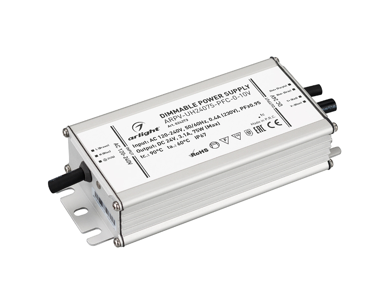 Блок питания Arlight ARPV-UH24075-PFC-0-10V (24V, 3.1A, 75W) 024273