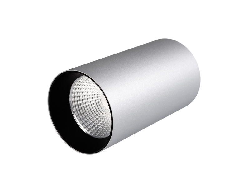 Светильник Arlight SP-POLO-R85-1-15W Warm White 40deg (Silver, Black Ring) 022963