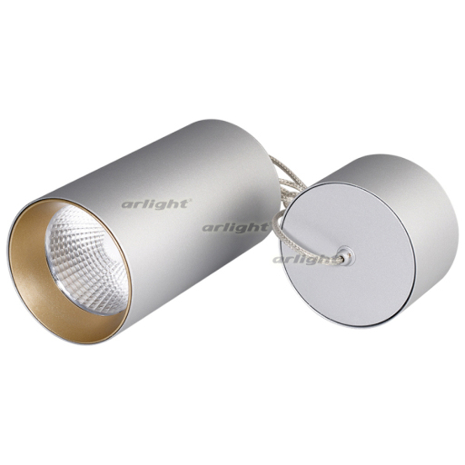 Светильник Arlight SP-POLO-R85-2-15W Day White 40deg (Silver, Gold Ring) IP20 Металл 022972