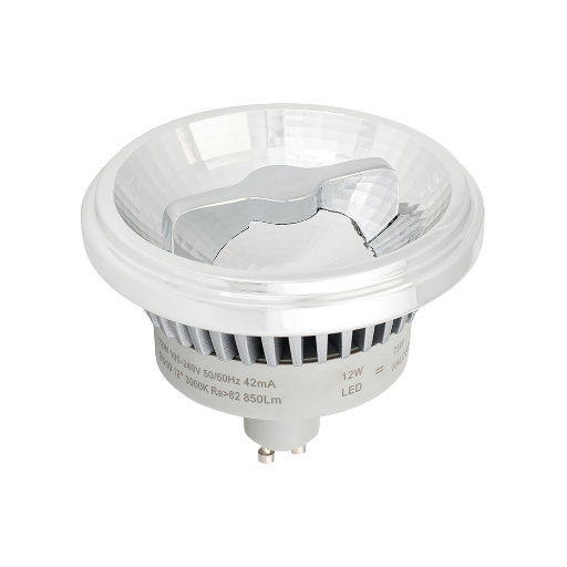 Лампа Arlight AR111-FORT-GU10-12W-DIM Warm3000 (Reflector, 24 deg, 230V) Металл 026880