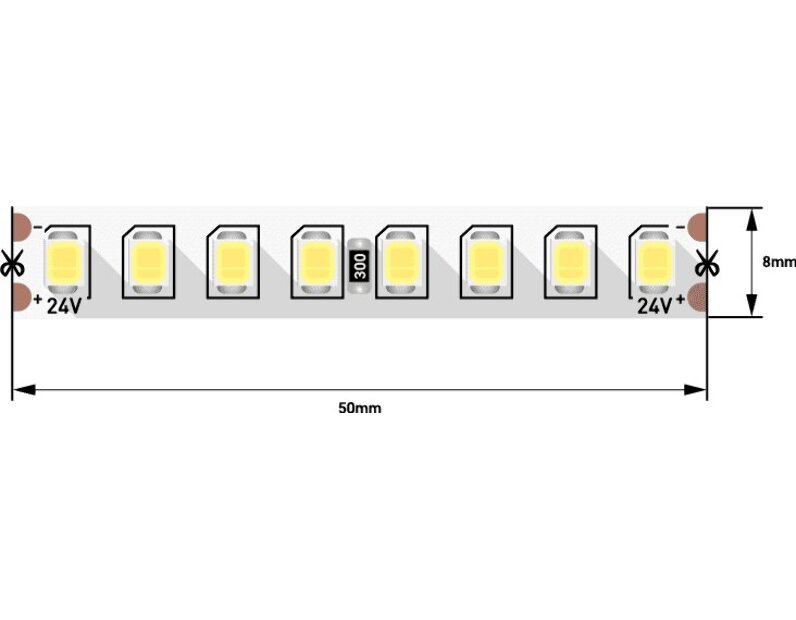 Светодиодная лента SWG ПРО 2835, 160 LED/м, 14,4 Вт/м, 24В, IP20, 3000К SWG2P160-24-14.4-WW