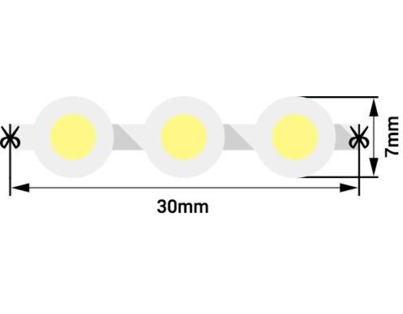 Светодиодная лента SWG DIP 5мм, 96 LED/м, 7,7 Вт/м, 12В, IP68, 3000К DIP-96-12-7.7-WW-68
