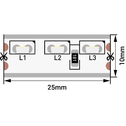 Светодиодная лента  SMD 315, 120 LED/м, 9,6 Вт/м, 12В, IP67 6000К SWG315120-12-9.6-W-67