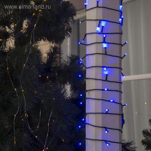 Гирлянда Клип-лайт 1000 LED, 24V, 100 м, цв. Синий 2361684