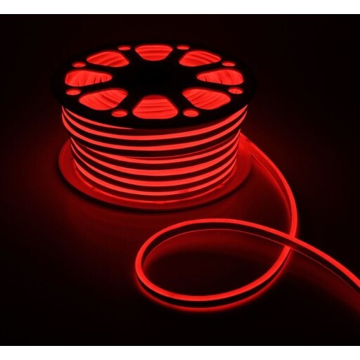 Гибкий неон двухсторонний, 8х18 мм, 50 м,120 LED, SMD2835, 220V, красный 1431288