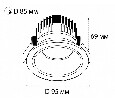 Светильник встраиваемый ITALLINE ,12W, 3000К IT02-008 DIM white