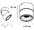 Светильник накладной ITALLINE , 12W, 3000К IT02-001 black