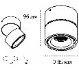 Светильник накладной ITALLINE , 12W, 3000К IT02-001 DIM black
