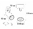 Светильник накладной ITALLINE , DIM, 10W, 3000К SD 3043 white