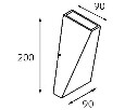 Светильник настенный ITALLINE , 2x3W, 3000К, IP54 IT01-A807 WHITE