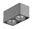 Светильник накладной Lightstar MONOCCO  2х10W 3000K IP65 серый 052329
