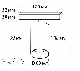 Светильник накладной ITALLINE  GU10 9W DANNY E1 black