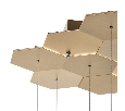 Люстра подвесная Lightstar FAVO  60W 4000K матовое золото 750223