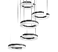 Люстра подвесная Lightstar Unitario  46W 3000K матовый черный 763437