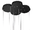 Люстра подвесная Lightstar Unitario  46W 3000K матовый черный 763437