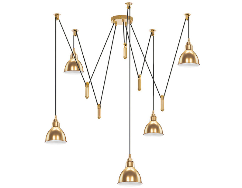 Люстра подвесная Lightstar ACROBATA  5х40W E14 Бронза 761058