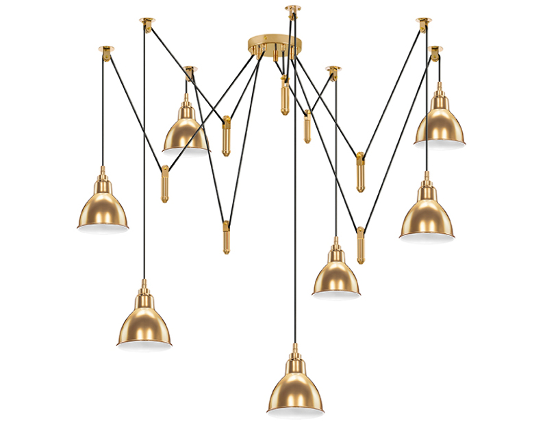 Люстра подвесная Lightstar ACROBATA  7х40W E14 Бронза 761078