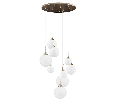 Люстра подвесная Lightstar GLOBO  9х40W E14 Шампань/белый 813093