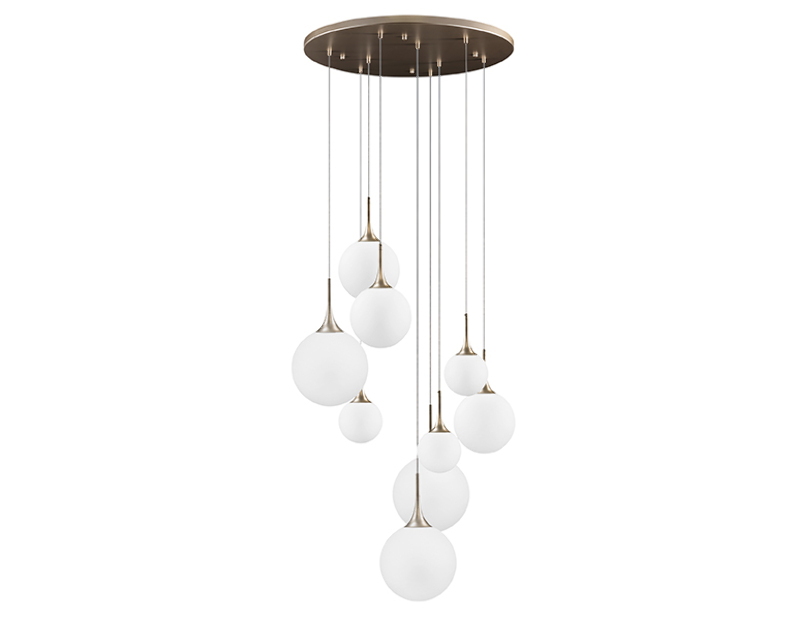 Люстра подвесная Lightstar GLOBO  9х40W E14 Шампань/белый 813093