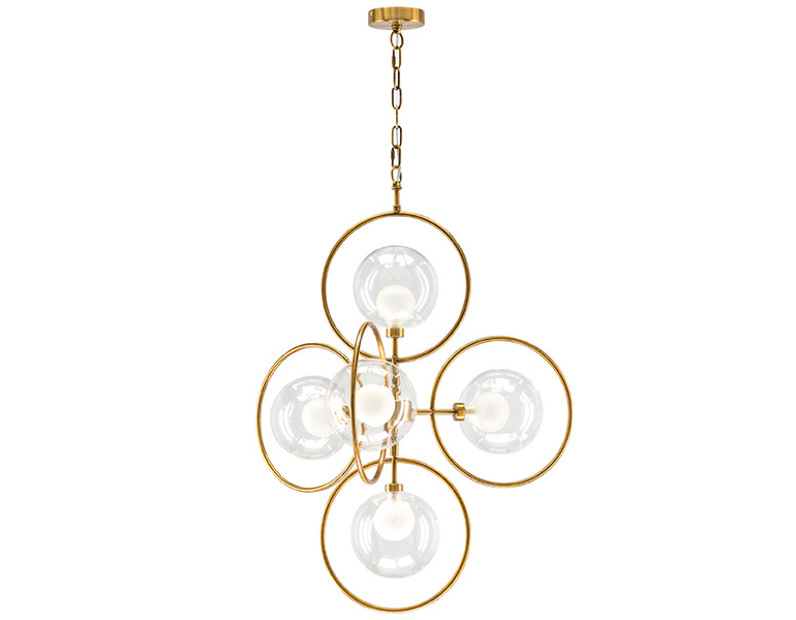 Люстра подвесная Lightstar ALFA  5х40W G9 Золото 745053