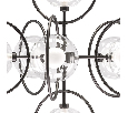 Люстра подвесная Lightstar ALFA  7х40W G9 Черный 745077