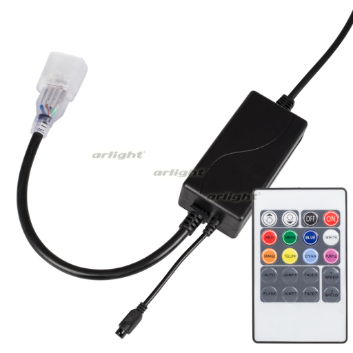 Контроллер Arlight RA-CF5060-RGB-3x1.5A (220V, ПДУ IR Карта) Пластик 021726