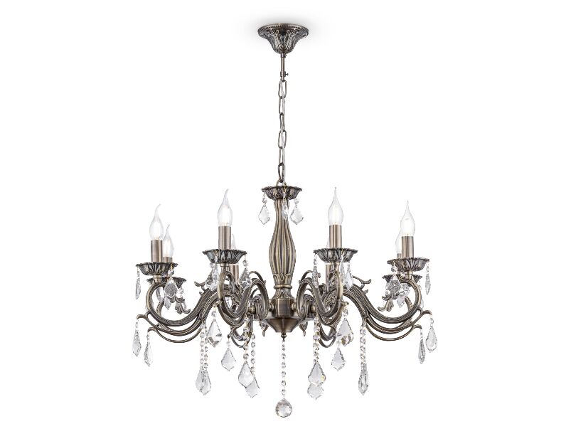 Люстра подвесная Maytoni Bronze  E14 8x60W RC245-PL-08-R