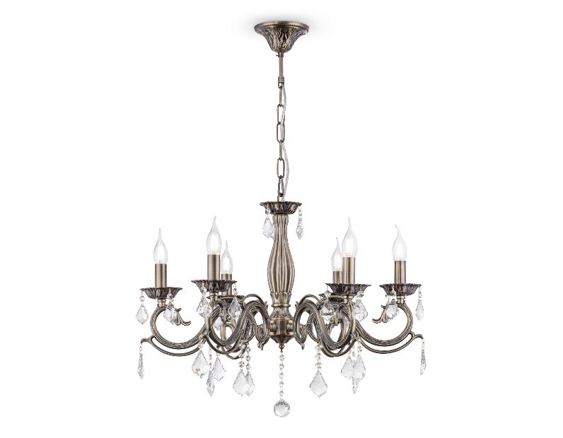 Люстра подвесная Maytoni Bronze  E14 6x60W RC245-PL-06-R