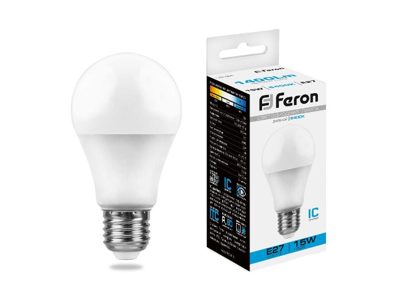 Лампа светодиодная Feron LB-94 Шар E27 15W 6400K 25630