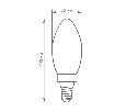 Лампа светодиодная диммируемая Feron LB-68 Свеча E14 5W 2700K 25651