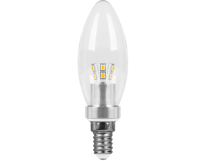 Лампа светодиодная Feron LB-70 Свеча E14 4,5W 6400K 25467