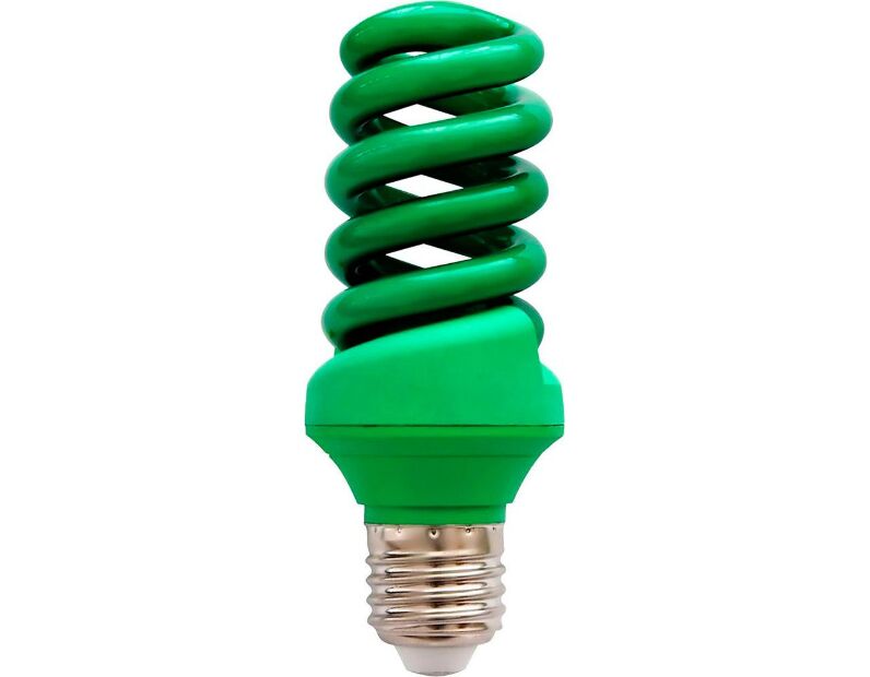 Лампа энергосберегающая Feron ELSM51B-Color Спираль T3 E27 20W Зеленая 04118