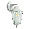 Светильник садово-парковый Feron 6102 шестигранный на стену вниз 60W E27 230V, белый 11053