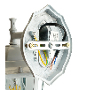 Светильник садово-парковый Feron 6102 шестигранный на стену вниз 60W E27 230V, белый 11053