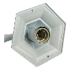 Светильник садово-парковый Feron 6102 шестигранный на стену вниз 60W E27 230V, белый 11053
