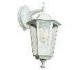 Светильник садово-парковый Feron 6102 шестигранный на стену вниз 60W E27 230V, белый 11053