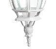 Светильник садово-парковый Feron 8102 восьмигранный на стену вниз 100W E27 230V, белый 11097