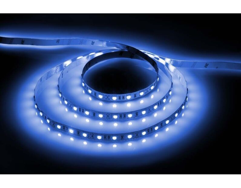 Cветодиодная LED лента Feron LS606, 60SMD(5050)/м 14.4Вт/м  5м IP20 12V синий 27763