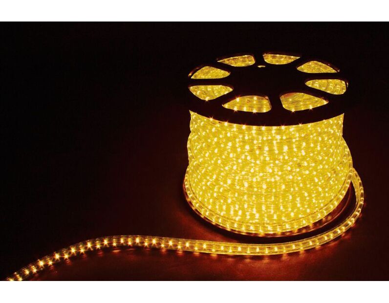 Дюралайт светодиодный Feron LED-F3W 3-х жильный , желтый, 2,88Вт/м 72LED/м 50м 220V 26068