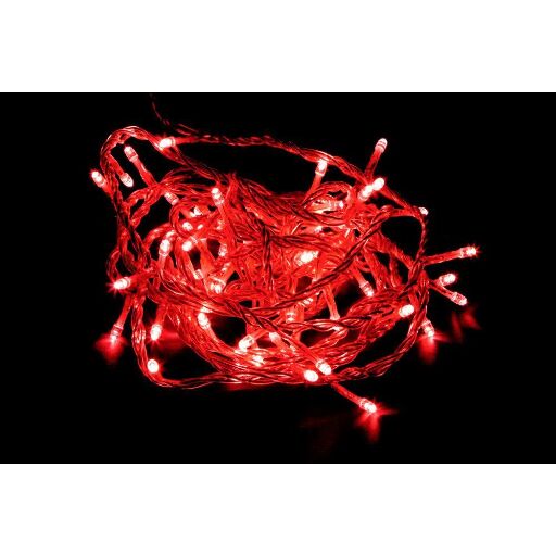 Светодиодная гирлянда Feron CL03 линейная 4м +1.4м 230V красный c питанием от сети 26774