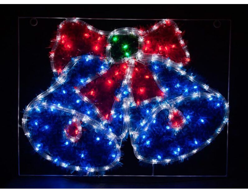 Световая фигура Feron LT016, 230V 5м LED  белый+синий+зеленый+красный, 24 LED/1м, 9.6W, 20mA, IP 44, шнур 1,5м х1мм, 26714