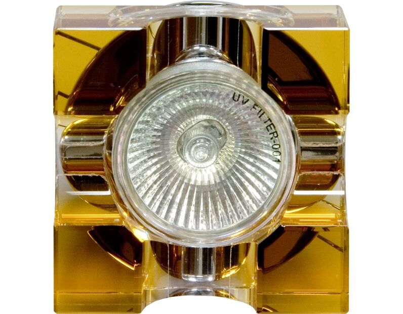 Светильник потолочный, MR16 G5.3 с желтым стеклом, хром, С2024Y 19683