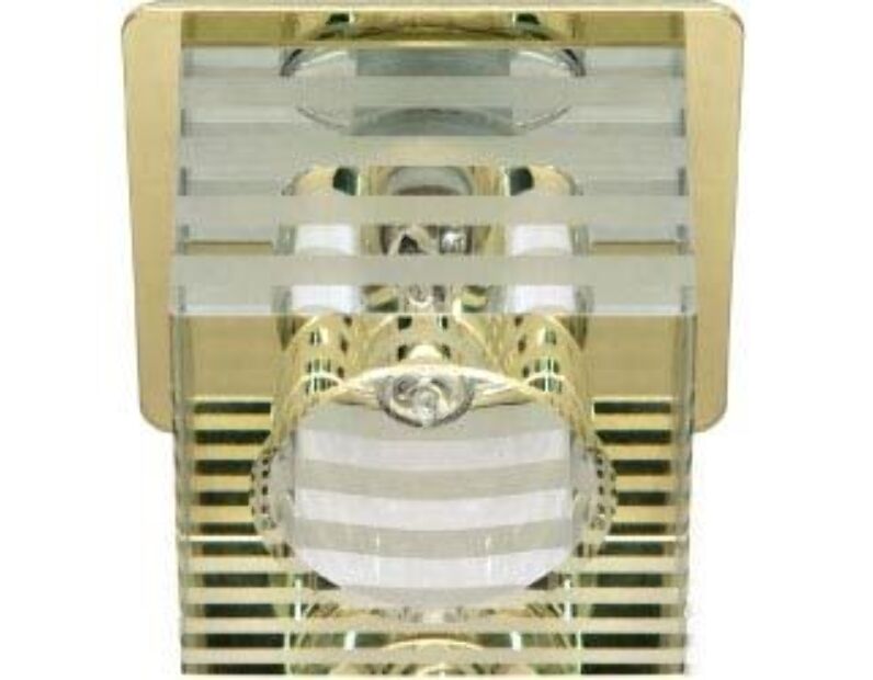 Светильник потолочный, JCD9 35W G9 с прозрачным-матовым  стеклом, золото, DL-172 18876