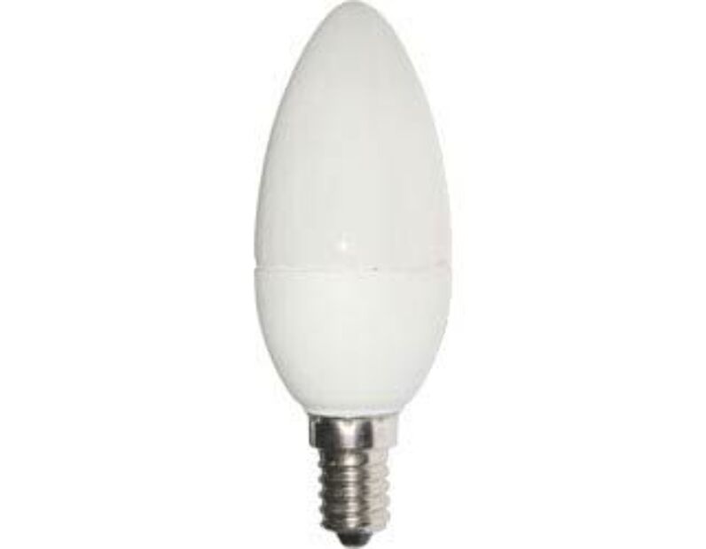 Лампа энергосберегающая, 5W 230V E14 4000K свеча, ELC72 04663
