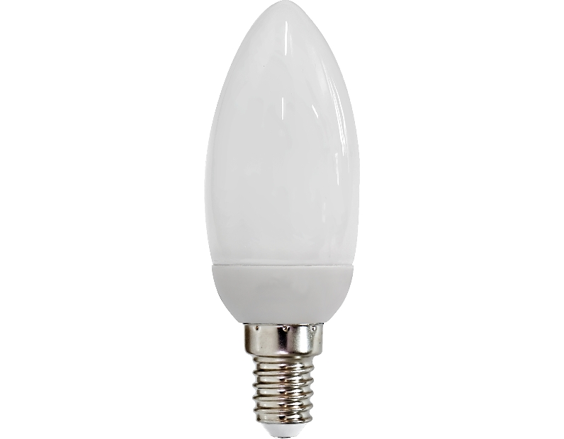 Лампа энергосберегающая, 5W 230V E14 6400K свеча, ELC72 04664