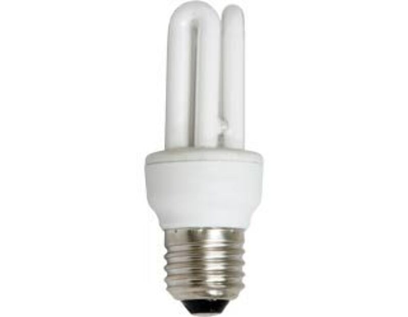 Лампа энергосберегающая, 7W 230V E27 6400K T2/3U, ELT16 04613