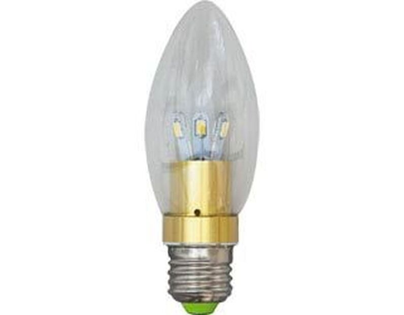 Лампа светодиодная, 6LED(3.5W) 230V E27 6400K матовая золото, LB-70 25307