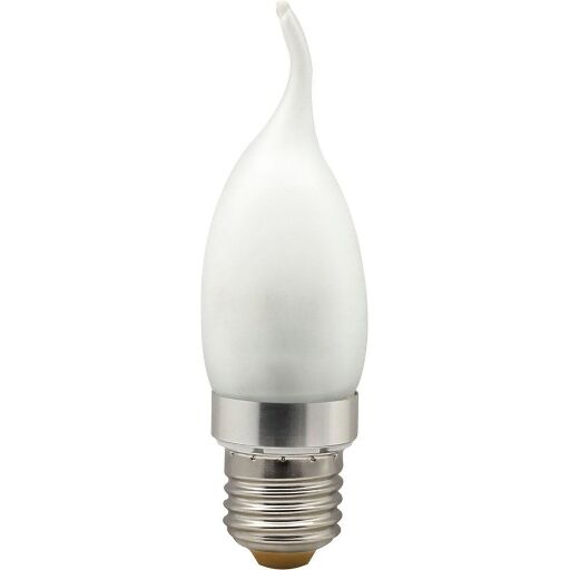 Лампа светодиодная, 6LED(3.5W) 230V E27 2700K матовая хром, LB-71 25311