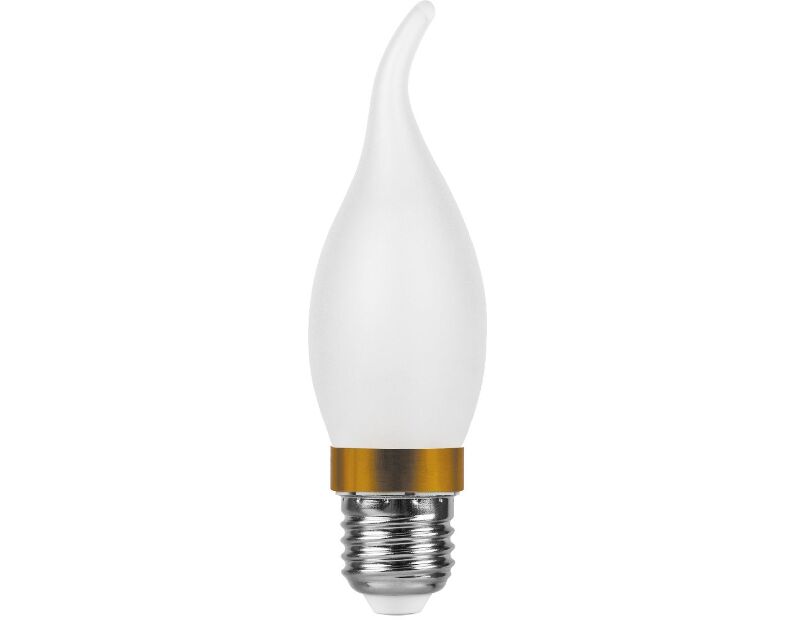 Лампа светодиодная, 6LED(3.5W) 230V E27 4000K матовая золото, LB-71 25318